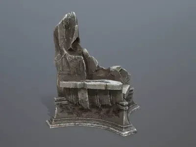 Throne  Low-poly 3D model