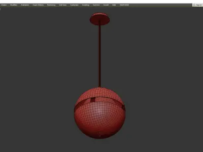 ENCASED MOD CHANDELIER Low-poly 3D model
