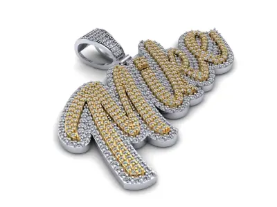 Mike double layer pendant 3D print model 3D print model