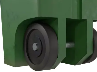 Plastic Trash Bin V1 Low-poly 3D model