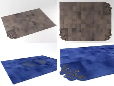 Adornado four different rugs 3D model
