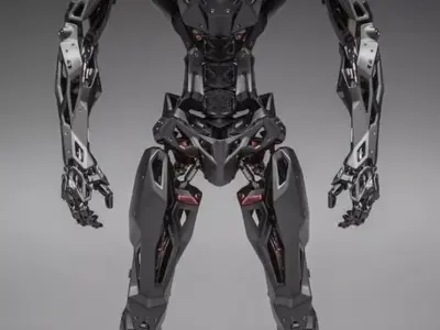 Cybernetic Titan Advanced Exoskeleton Warrior Low-Poly 3D Low-poly 3D model
