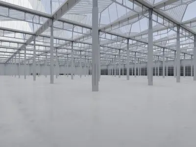 Industrial Warehouse Interior 4 Low-poly 3D model