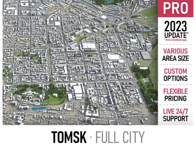 Tomsk  Low-poly 3D model