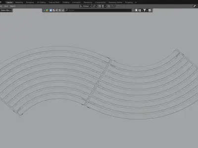 Street Bench 01 3D model