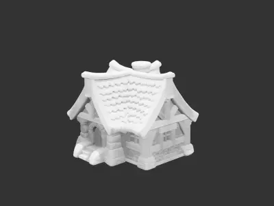 Middle age house for 3D print 3D print model