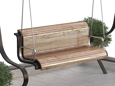 Garden Swing 04 3D model