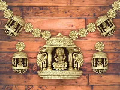 Lakshmi temple necklace 3D print model