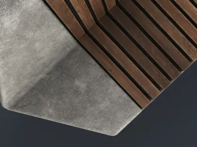 Modern Outdoor Bench 31 PBR Game Ready Low-poly 3D model