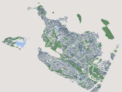 Reykjavik City Iceland 3D model