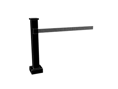 Voxel Barrier v1 001 Low-poly 3D model