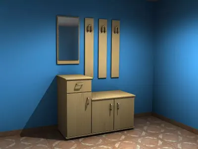 Hall furniture cabinets 3D model