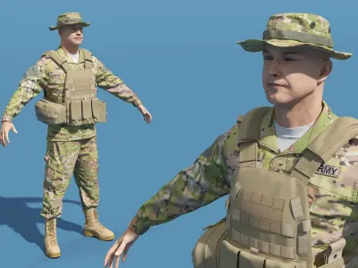  Military Operator in Plate Carrier 