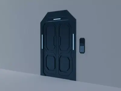 Sci fi elevator Low-poly 3D model purchase