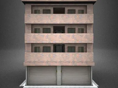 Japan building 08 model in Lightwave 3D 3D model
