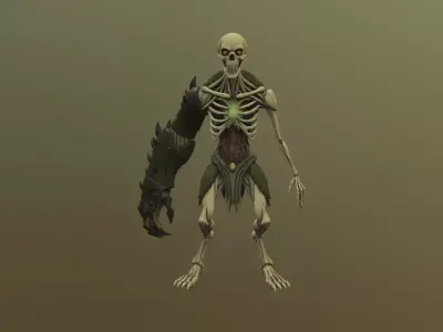 Low Poly Stylized Augmented Bone Crusher - PBR Low-poly 3D model