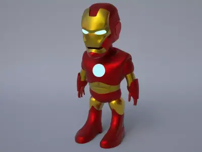 Chibi IronMan Low-poly 3D model
