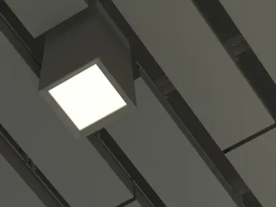 Suspended ceiling rack and pinion 12 Low-poly 3D model