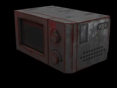 Microwave Game Ready - PBR Low-poly 3D model  Low-poly 3D model