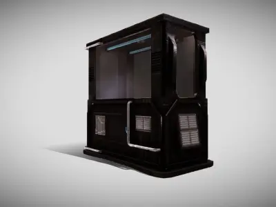 Hydroponics Chamber Low-poly 3D model