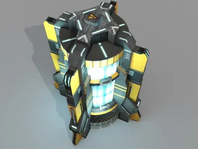 Sci Fi Power Generator Low-poly 3D model