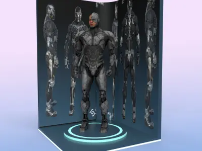 Gaming booth 3D model