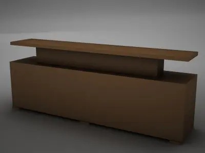 Modern Dining Room Buffet Table 3 3D model