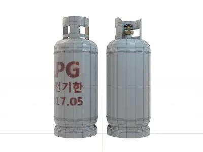 LPG Gas Tank Low-poly 3D model