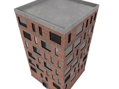 Brick Building 3D model