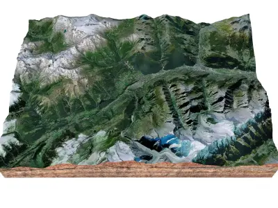 Brig Alps Switzerland 3D model