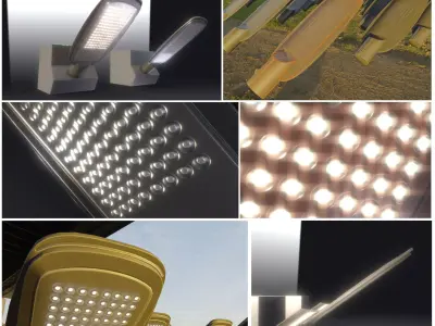 Street Light 12 Low-poly 3D model