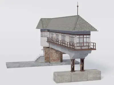 Gantry signal tower 3D model