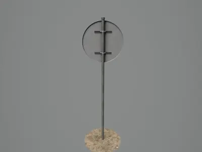 Road Sign 04 - Prohibited Parking Low-poly 3D model