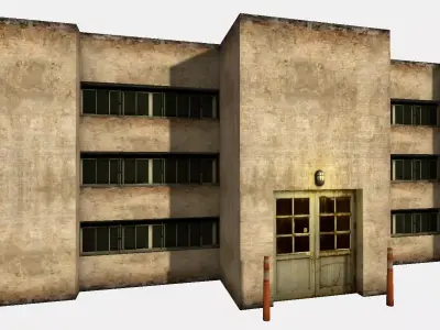 3D Low Poly Building Low-poly 3D model