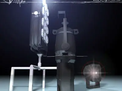 Stage light set 3D model