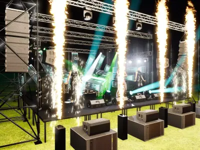 Escenario Concierto 2025 3D model