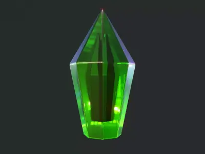 Green crystal Free 3D model