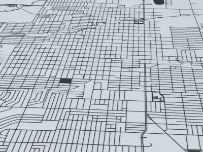 Roswell Road Network and Streets 3D model