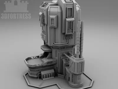 Martian factory 3D print model