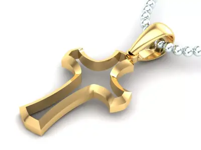 Light Gold Cross New Design  CP 44 3D print model