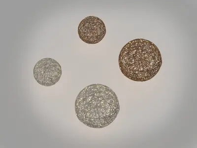 Luminous Vine Light Balls - 2 Colors 2 Sizes Low-poly 3D model