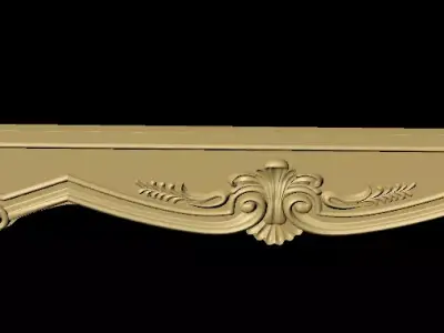 Central decor ornament for furniture 3D model 1105