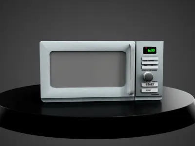Microwave Oven Low-poly 3D model