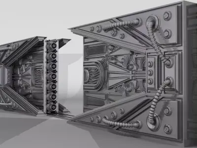 METAL DOOR SCI-FI 3D model