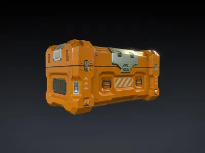 SciFi Container Low-poly 3D model