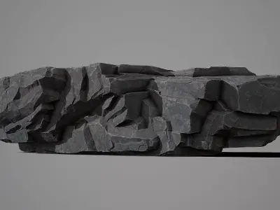 High and Mid Poly Cliff Universal Rock 4k Texture 3D model 3D model