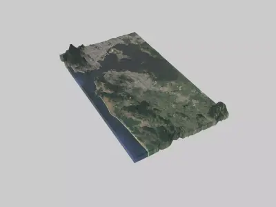 Sao Goncalo City Low-poly 3D model