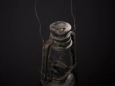 Old Lamp  Free low-poly 3D model