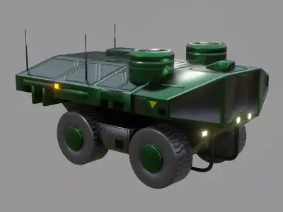 Sci-Fi Rover - Low Poly - Game Ready - PBR  Low-poly 3D model