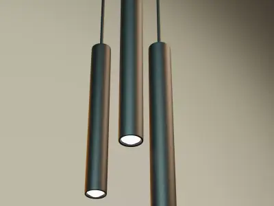 Modern Ceiling Lamp AR Low-poly 3D model